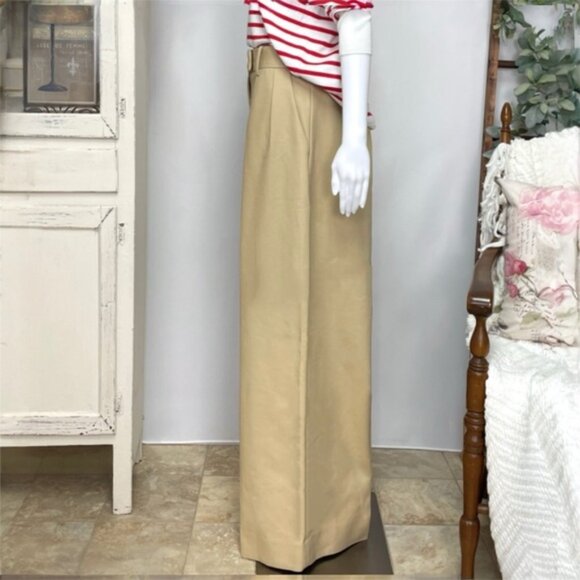 New Banana Republic Cruise Wide-Leg Pant 12 Maverick Tan High Waisted Trousers - Picture 5 of 10